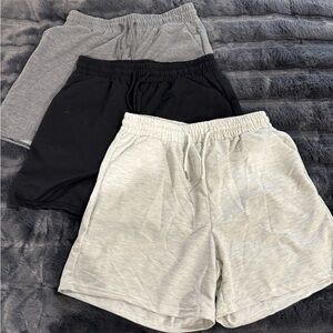 High waisted lounge shorts set